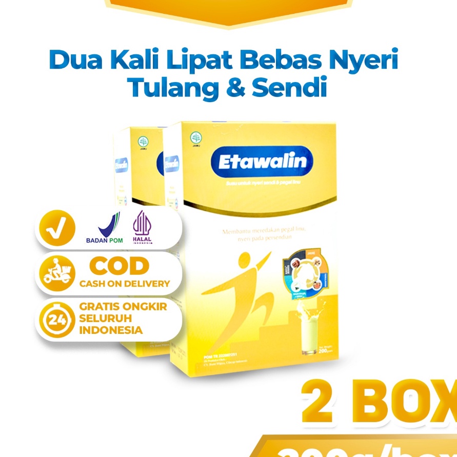 

RYXG2781 Terbaru 33 2 box Etawalin Susu Kambing Atasi Nyeri Sendi Sakit Lutut Dan Asam Urat