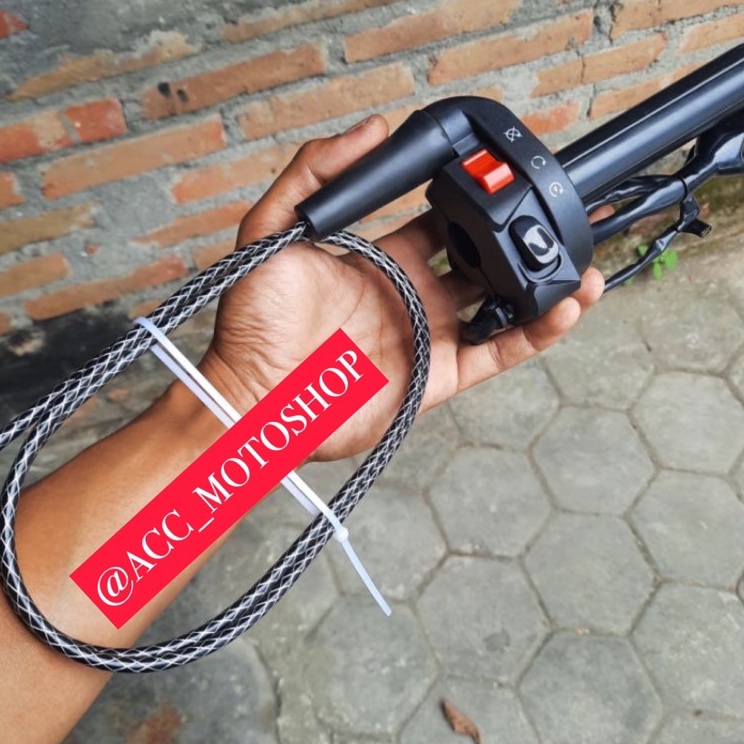 Wv GAS SPONTAN KSR DOMINO  KABEL GAS SERAT CARBON DOMINO UNIVERSAL MATIC BEBEK SPORT GAS SPONTAN 1 K