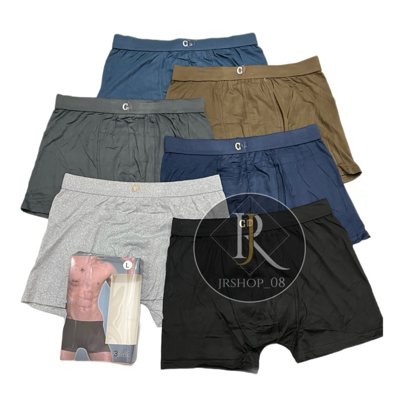 celana dalam BOXER PREMIUM (1box isi 3) / cd boxer pria bahan katun / cd cowok / cd pria dewasa