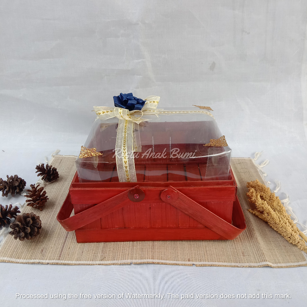 (B009) Packaging premium KMT Merah Pita Ukiran Emas (Part 2) WADAH MULTIFUNGSI BOX HANTARAN| RICE BO