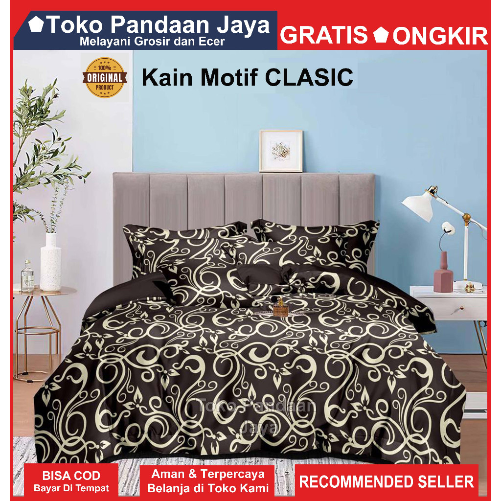 KAIN/GROSIR KAIN BAHAN KATUN DISPERSE 120m x 240cm/SPREI TERLARIS KATUN DISPERSE MOTIF CLASIC 120m x