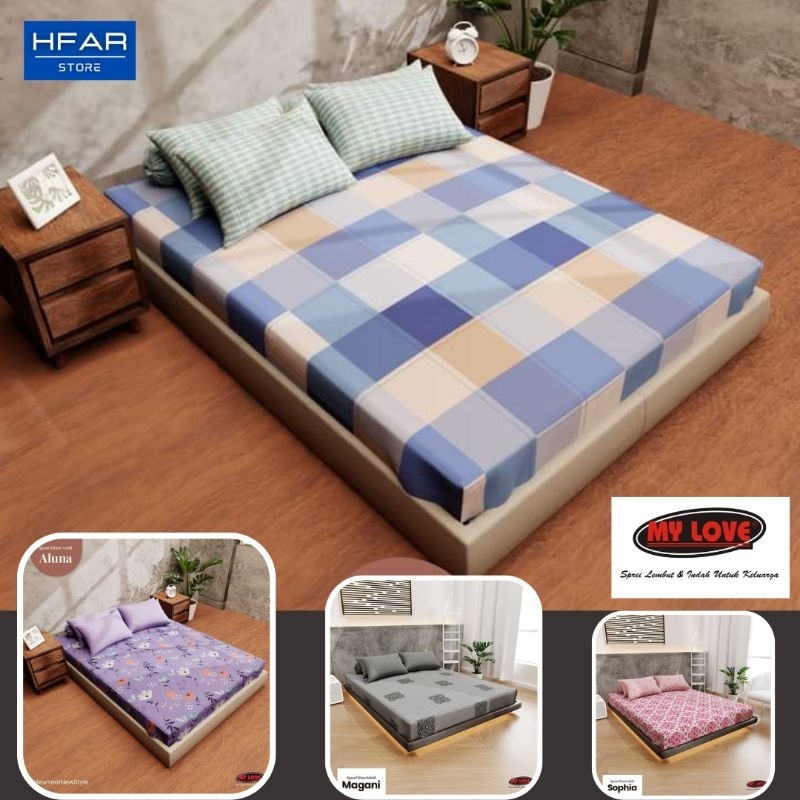 Sprei MY LOVE 180x200x30 | Seprei 160x200 Tinggi 30