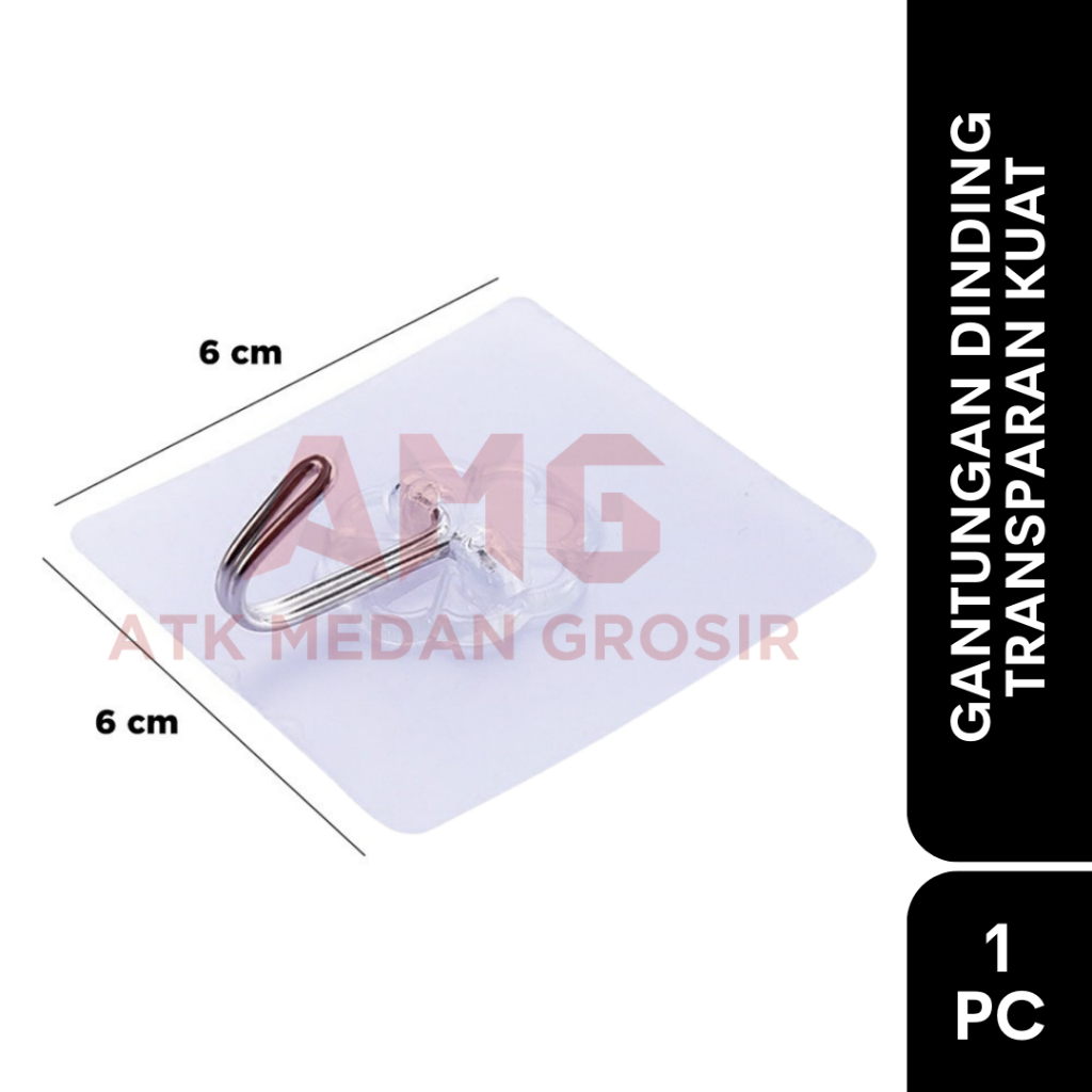 GANTUNGAN TEMPEL DINDING KUAT | GANTUNGAN TRANSPARAN | HOOK TEMPEL DINDING