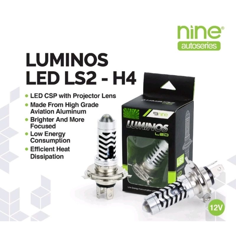 BHOLAM DEPAN LUMINOS NINE H4 LASER LED