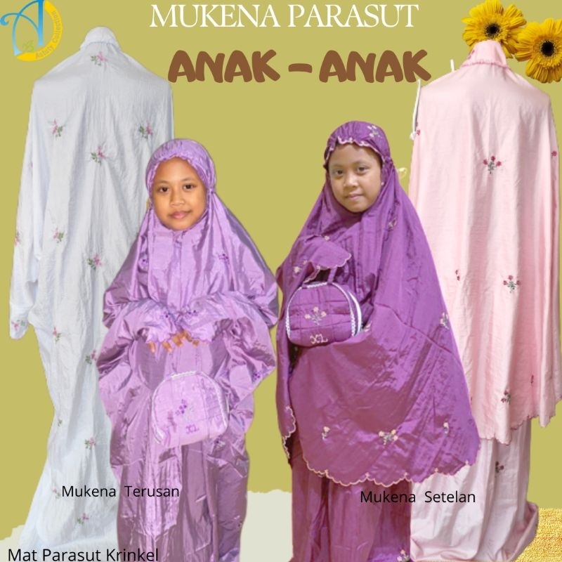 Mukena Parasut Terusan Dan Setelan Anak Best Seller