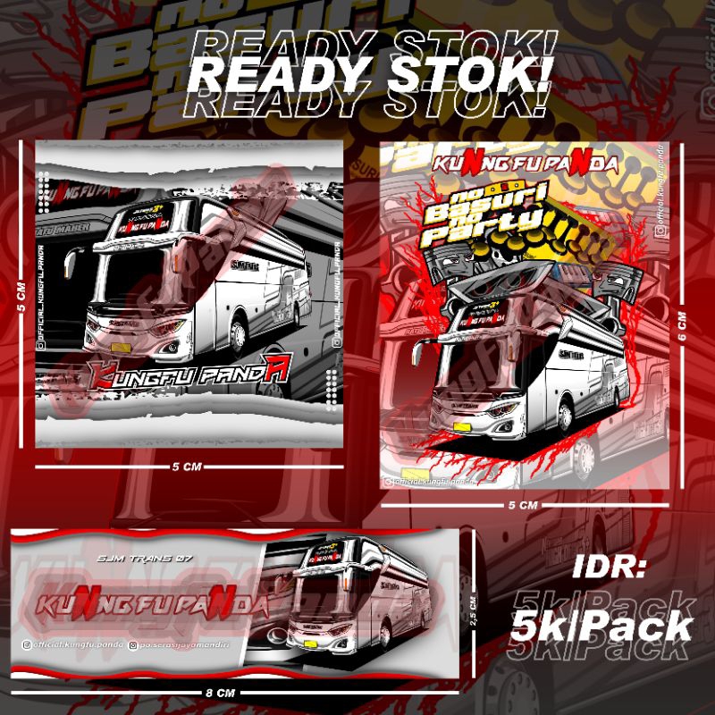 

Stiker SJM Trans Kungfu Panda Isi 3/Pack