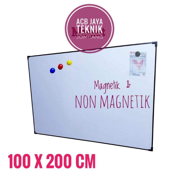 

Papan Tulis / Whiteboard Magnetik & Non Magnetik Uk 100 x 200 Cm