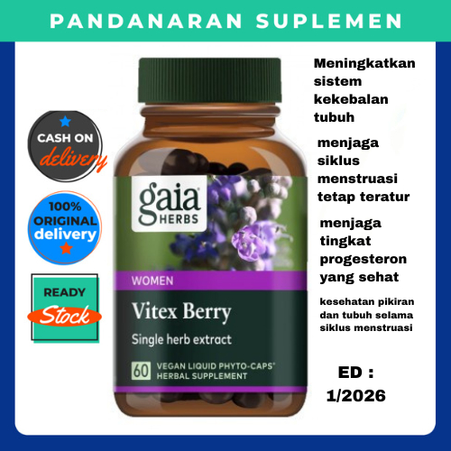 Vitex Berry Vitamin Promil Program Hamil Kehamilan Wanita PCOS  Gaia Herbs