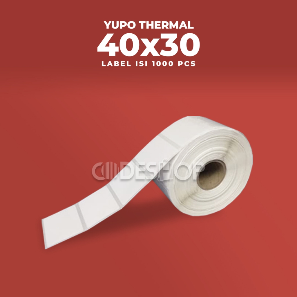 

Label Stiker Yupo Thermal 40x30 Sticker Barcode 40x30mm 40 x 30 isi 1000 Pcs