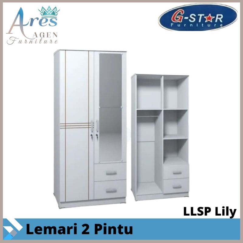 Lemari pakaian 2 pintu olimpic / lemari laci minimalis termurah tegal