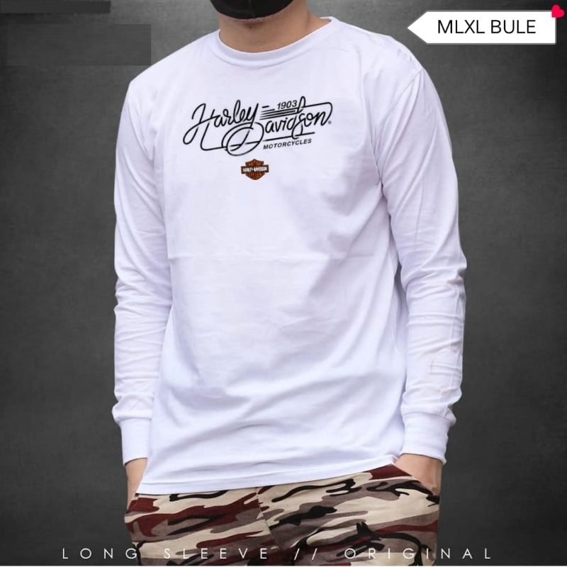 kaos pria lengan panjang harley davidson clr3