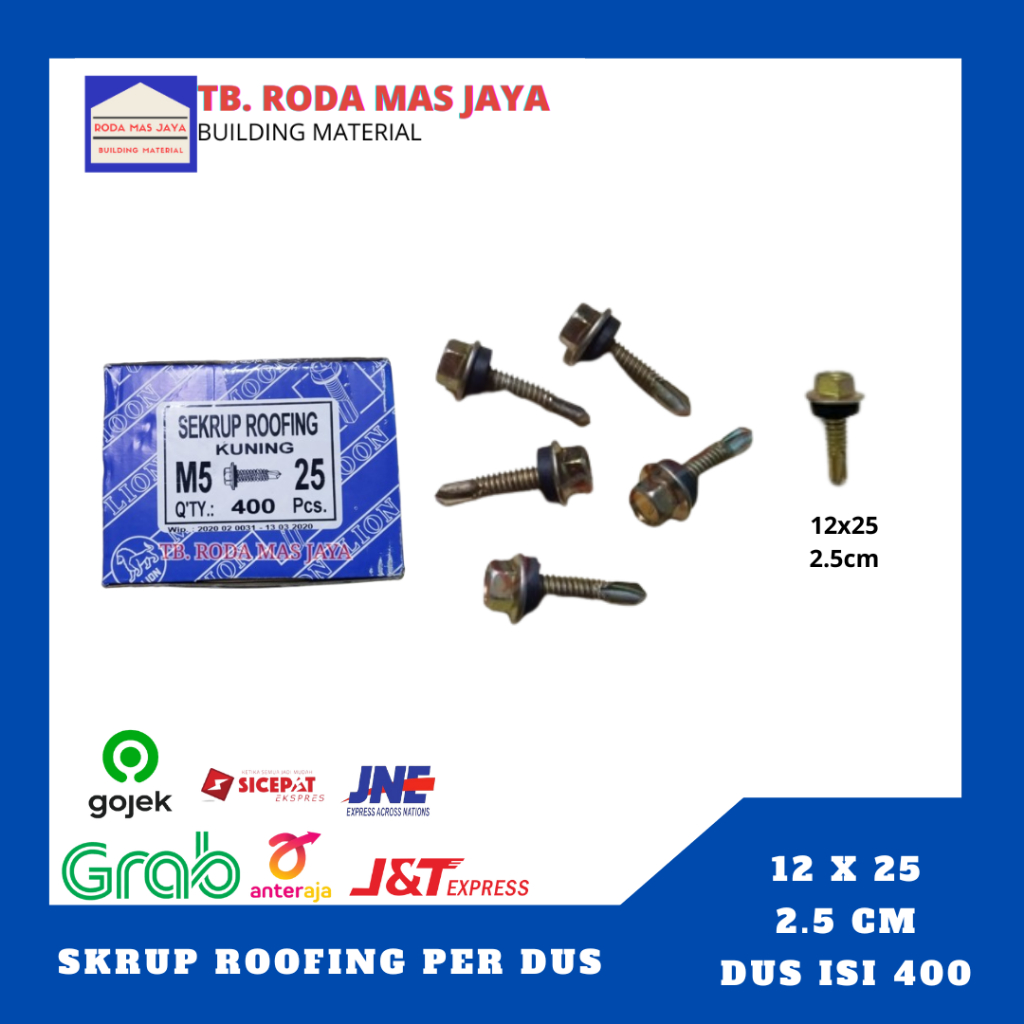 Skrup Roofing/Baut Roofing/Roofing Per Dus 2.5cm/3cm/4cm/5cm/7cm/10cm