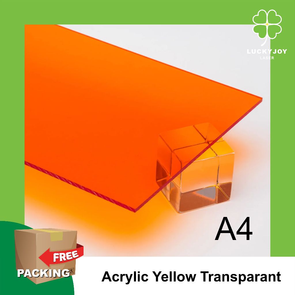 

Acrylic ORANYE Transparant Ukuran A4 , 21 x 29,7 cm , CUTTING LASER PRESISI LEMBARAN