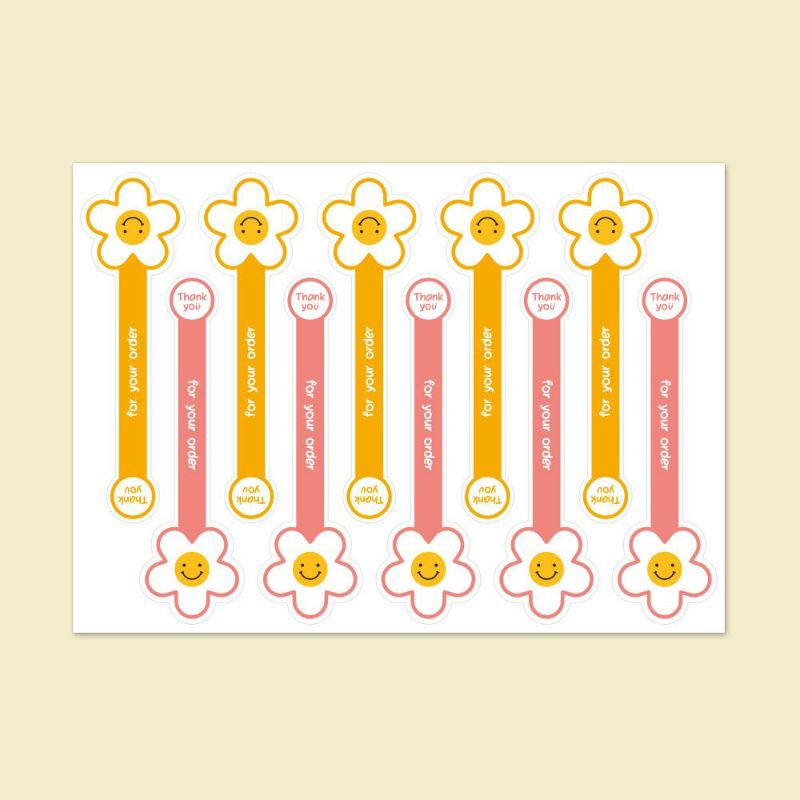 

Sticker Seal Bunga / Sticker Seal Dus Kemasan / Sticker Seal kemasan
