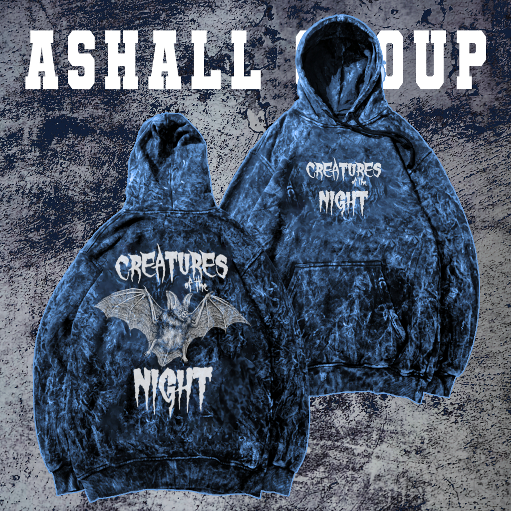 (TERBARU) JAKET SWEATER HOODIE SANDWASH NAVY CREATURE NIGHT CATTON PREMIEUM TERBARU / TERLARIS UNISE
