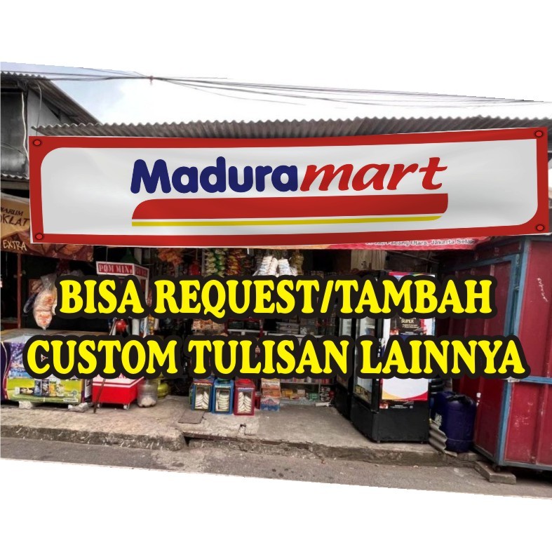 Banner Maduramart Spanduk Toko Kelontong Mmt Kios Sembako Baliho Jualan Madura Mart Baner Warung Rok