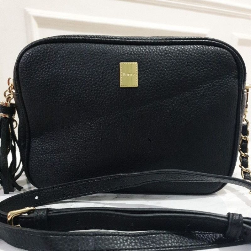 Tas Preloved Sling/ Selempang Cambag Elegance Kulit Asli Good Condition