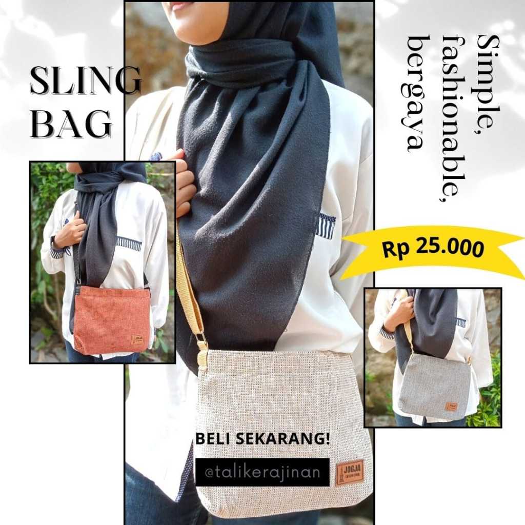 TAS SELEMPANG JOGJA LOCAL PRIDE SOUVENIR MALIOBORO SLING BAG SIMPLE