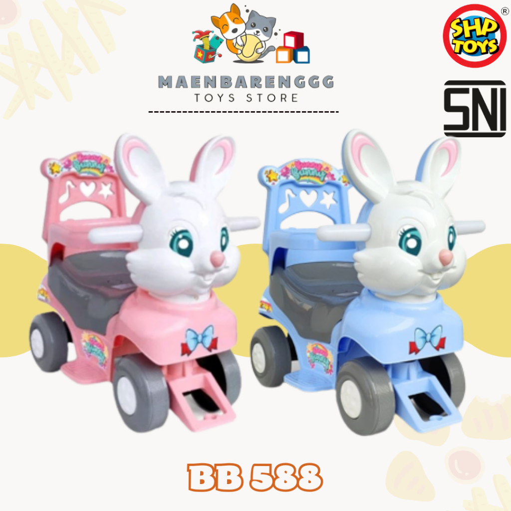 shp BB 588 mainan anak odong odong ride on car mobil kelinci dorong mobil mobilan