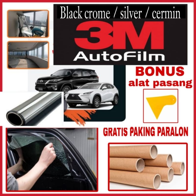 Kaca film 3m autofilm silver kaca film 3m oneway cermin kaca film 3m auto film BC