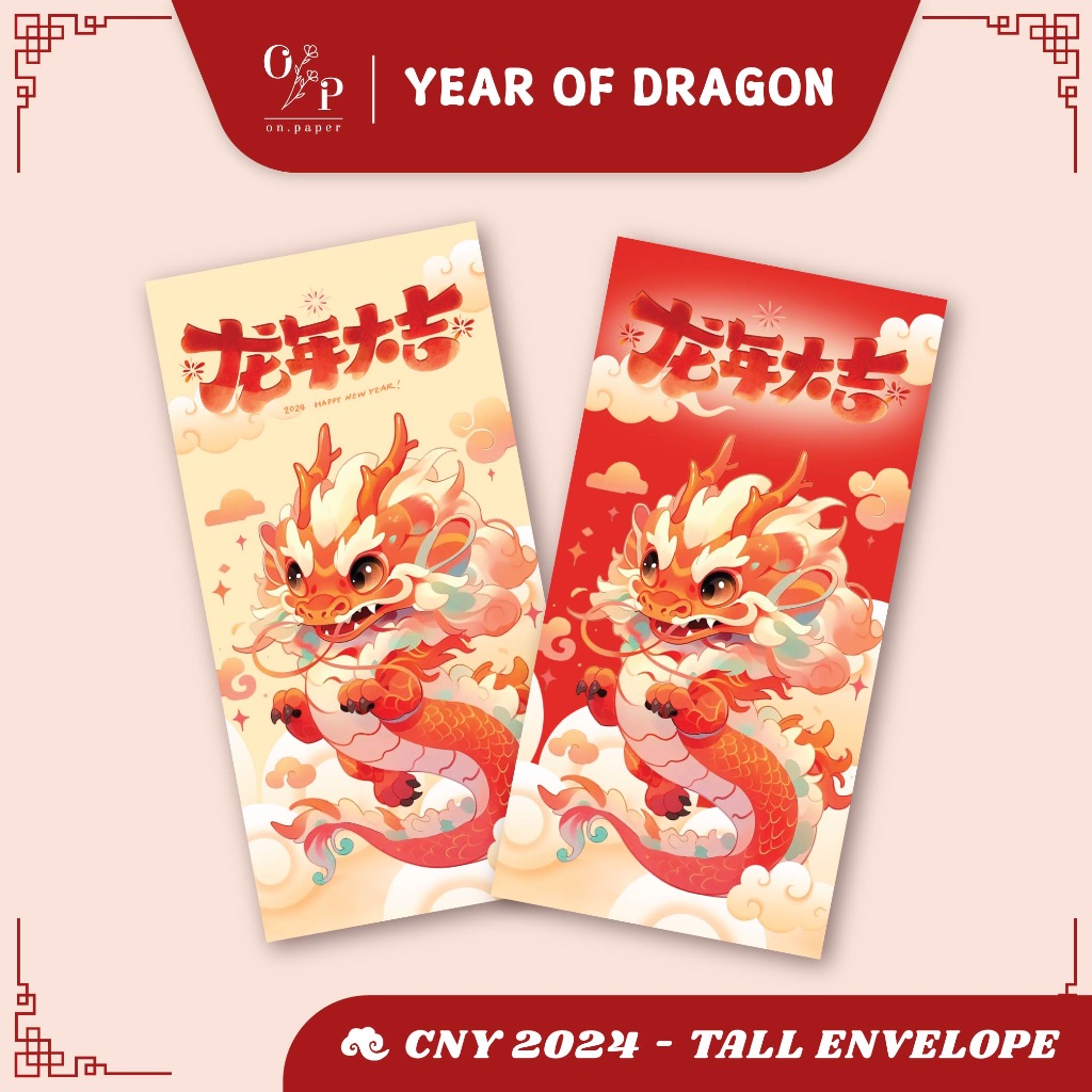 

Custom Angpao Imlek 2024 / Chinese New Year/ Angpao CNY (Year of Dragon 2024) Angpau Shio Naga - 08