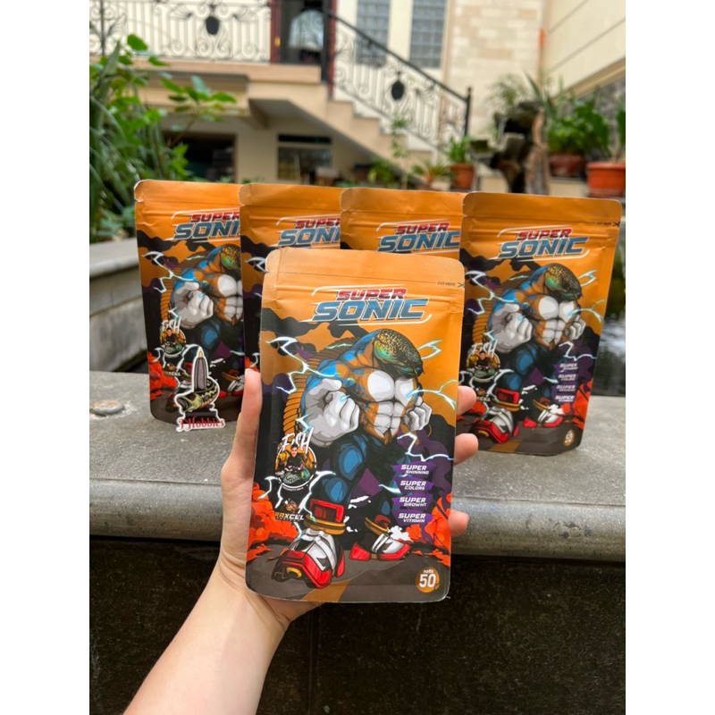 PELET SUPER SONIC by BANG FISH ORIGINAL REPACK DAN FULL PACK untuk channa auranti
