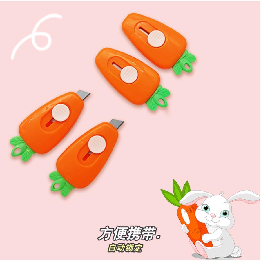 

【GOGOMART】Pisau Kecil Cutter Mini Karakter Wortel Cutter Travelling Portable - WORTEL