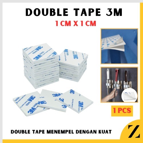 ONEL Double Tape 3M Solasi Bolak Balik 1CM Double Coated Tissue Adhesive Tape Foam Busa Kotak Lengke