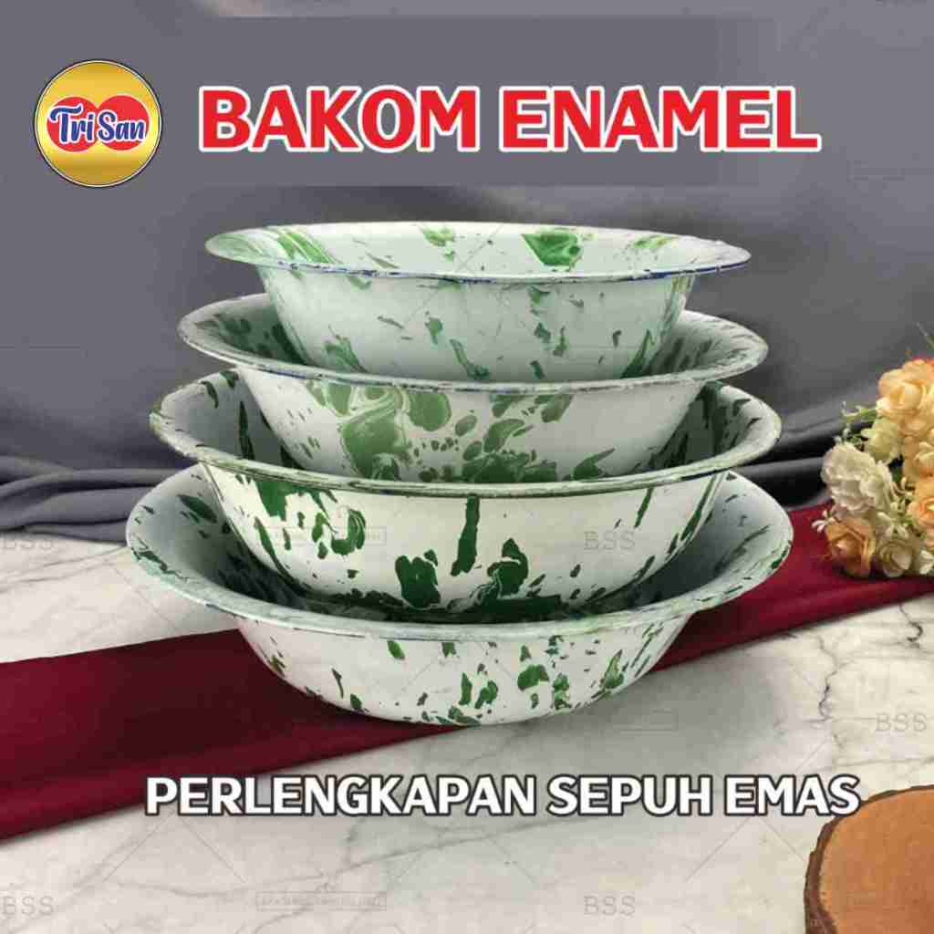 Baskom Enamel Burik Perlengkapan Peralatan sepuh Perhiasan Emas Perak