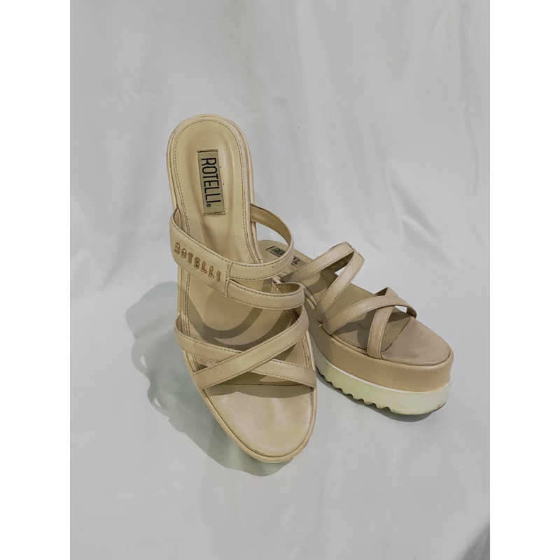 Preloved  Rotelli Wedges 7cm Pink Nude