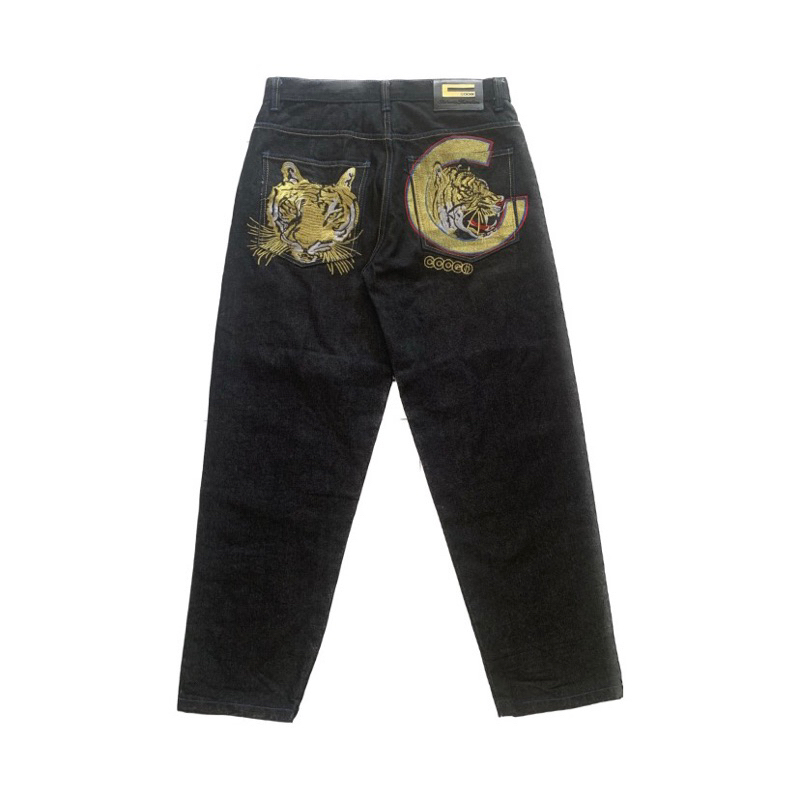 Coogi Jeans Denim Tiger Embroidered Baggy Y2K Pants