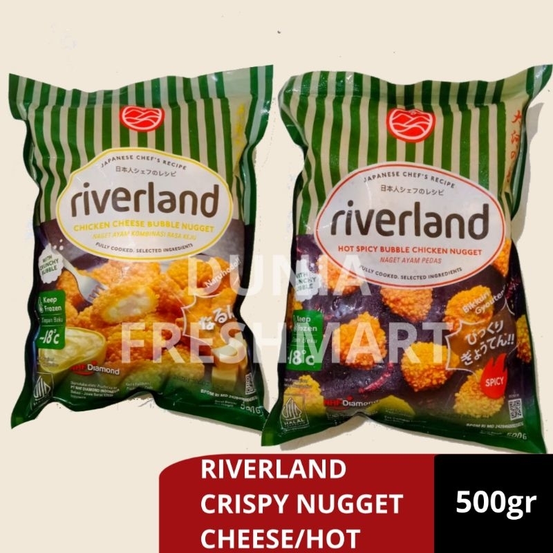 

RIVERLAND CRISPY NUGGET CHEESE/SPICY HOT 500GR NAGET AYAM CHICKEN NUGGET KEJU NAGET PEDAS NAGET KEJU CRISPY BUBBLE BUBLE