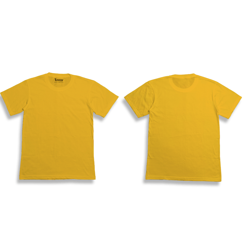 KAOS POLOS / KAOS OBLONG / KAOS UNISEX PRIA WANITA / KAOS COTTON COMBED 24S KUNING KUNYIT