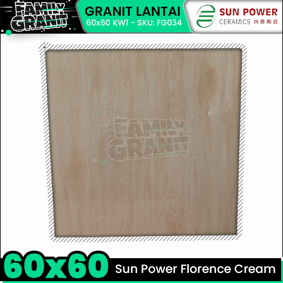 Granit Motif Kayu 60x60 Sun Power Florence Cream Super Glossy KW1