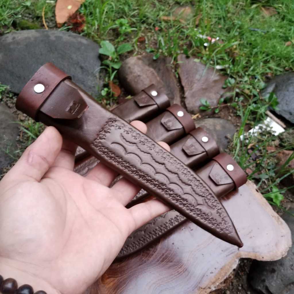 sarung kulit pisau cap garpu belati murah grosir