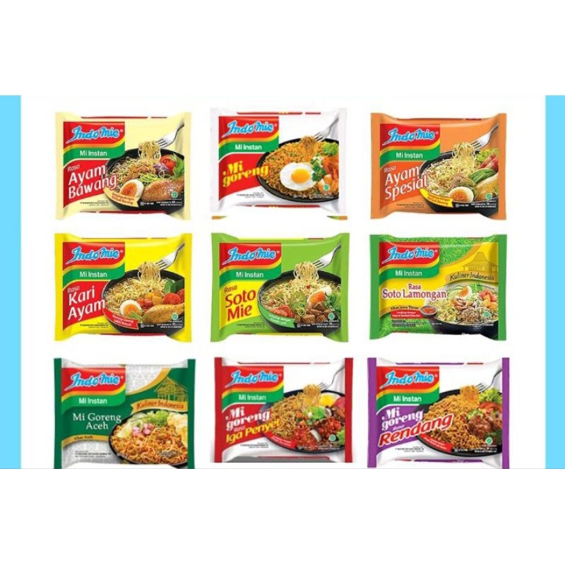 

Indomie All Varian 5 Pcs ( Goreng,Kari Ayam,Goreng Rendang,Soto Mie,Ayam Spesial,Ayam Bawang ) Mi Instan