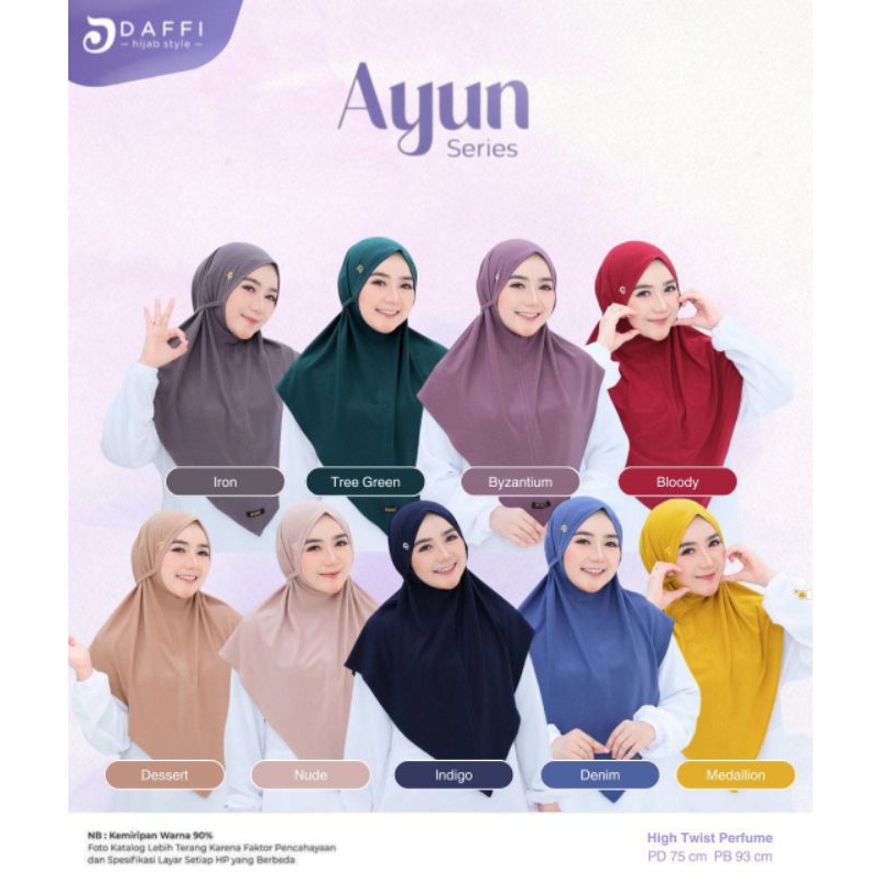 Bergo AYUN terbaru ORI DAFFI hijab perfume