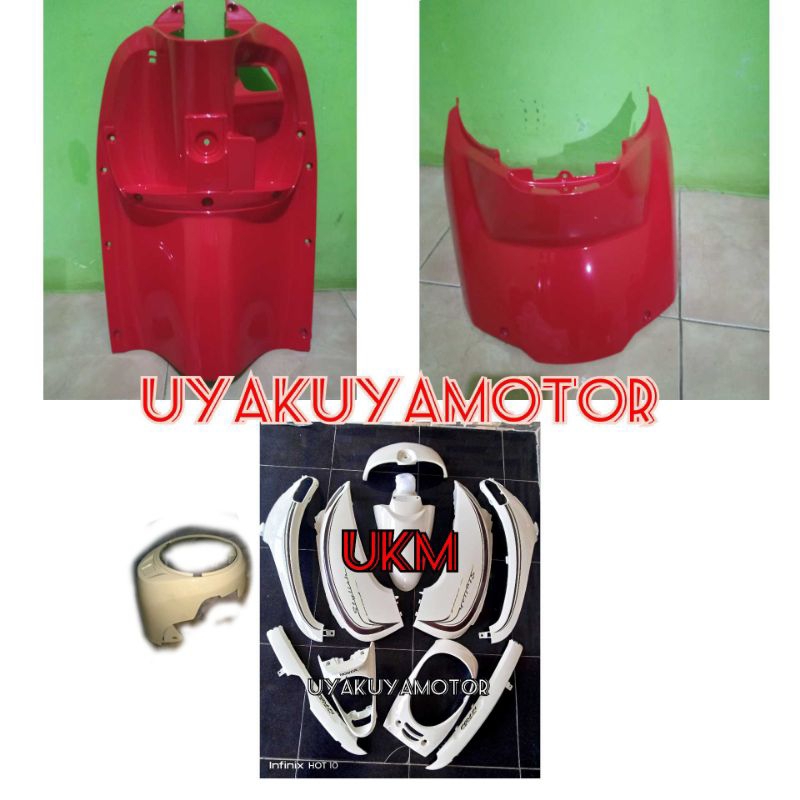 cover body scoopy fi cream merah 2013-2016
