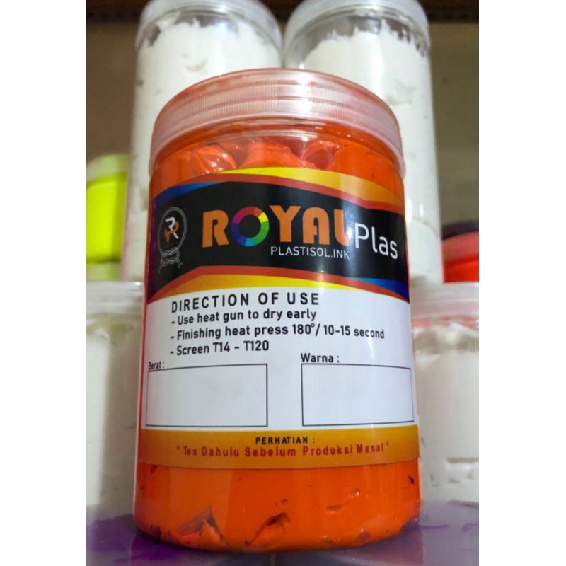 

Plastisol Tinta Sablon Orange eco Royalplas @1kg