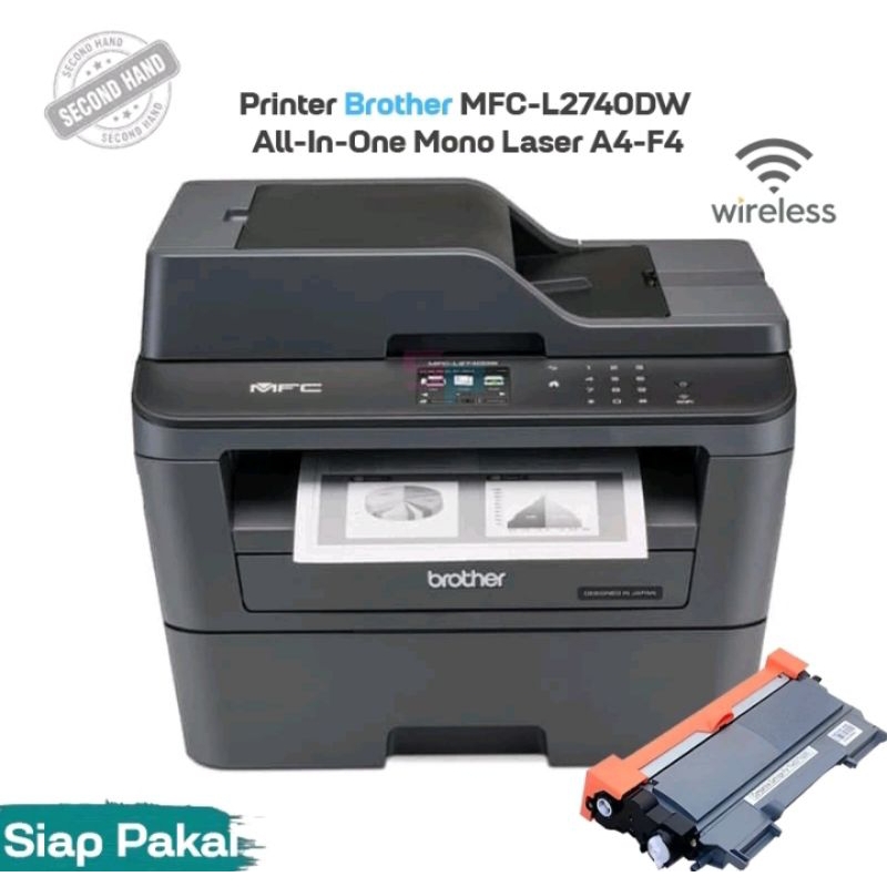 Printer Brother MFC L2740dw Mono Laser All In on A4 F4