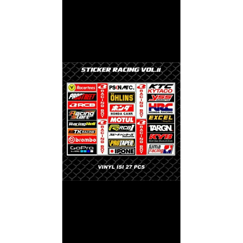 

Sticker Racing Stiker Motor 1 lembar Vol. 7