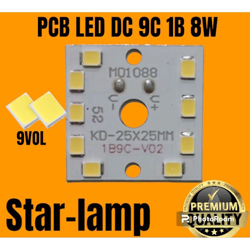 PCB LED DC 9CIP 1B 25X25