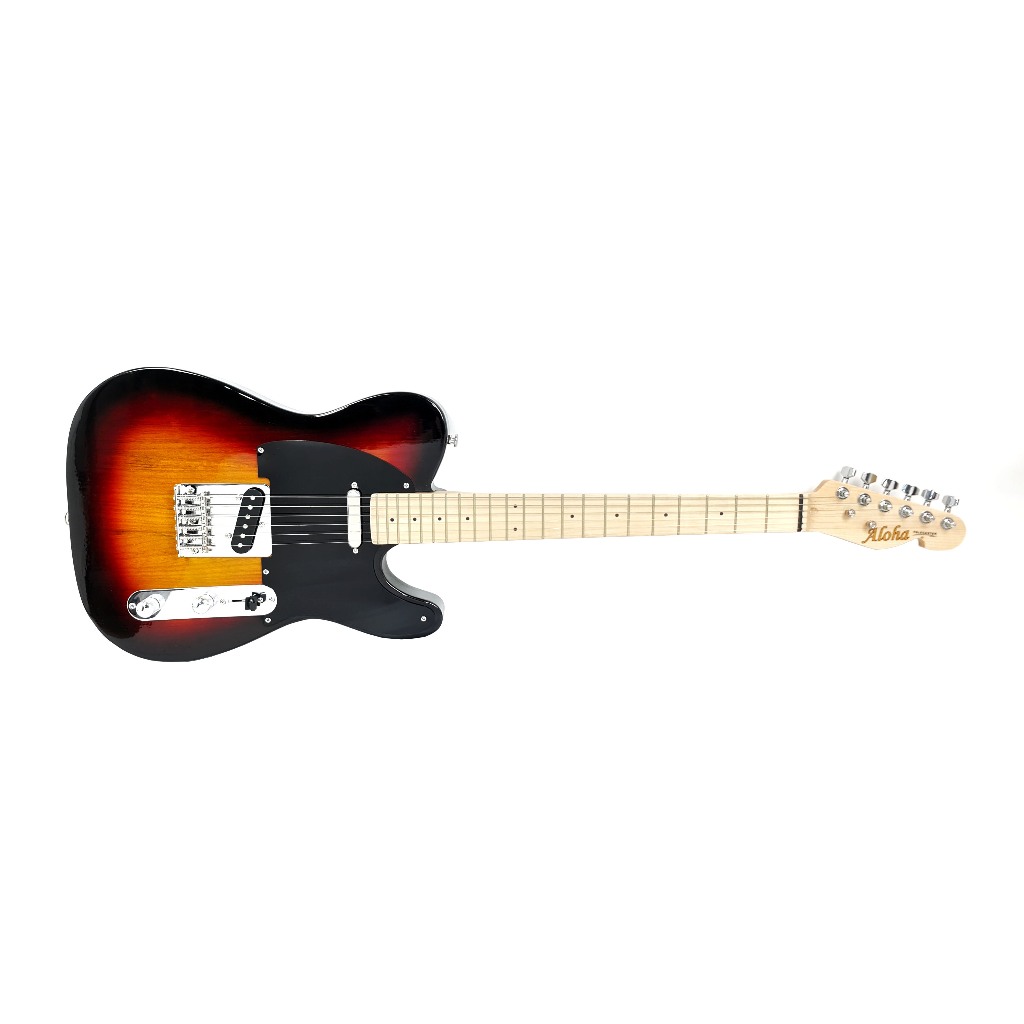 Gitar Elektrik Merk Aloha Original Tipe TELA-01 SB Warna Sunburst Murah Jakarta Bonus Kabel Jack Lis