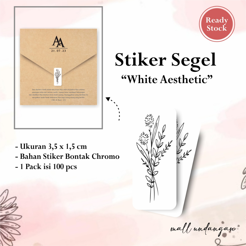 

STIKER SEGEL UNDANGAN PERNIKAHAN - STIKER SOUVENIR READY STOK BUNGA