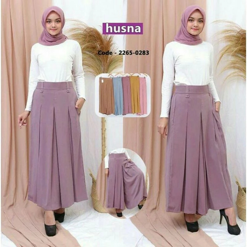 New Rok Celana / Celana Kulot Original By Husna Warna Dusty Pink –  081RDP