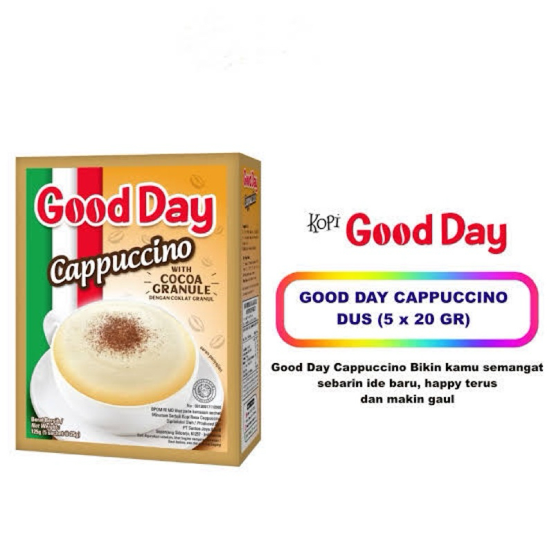 

Kopi Good Day Cappucino 1 Renceng isi 10 pcs