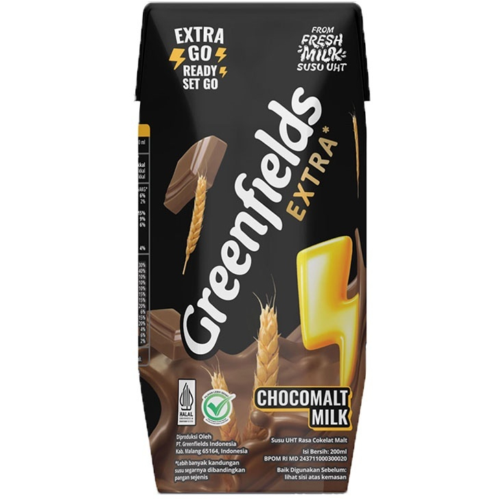 

Greenfields Extra Go Susu UHT Chocomalt Milk 200 ml