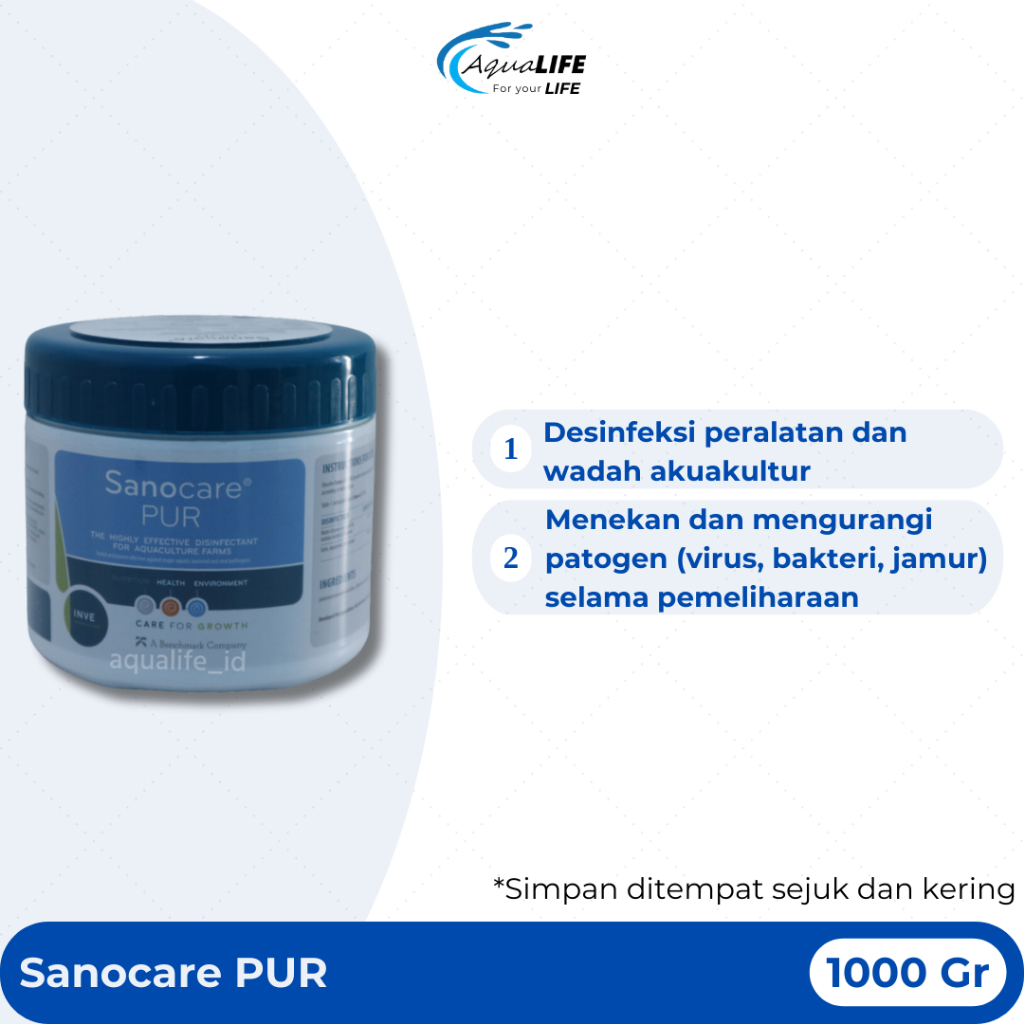 ADY78 SANOCARE PUR 1000 G DESINFEKTAN PERIKANAN, BUDIDAYA IKAN UDANG