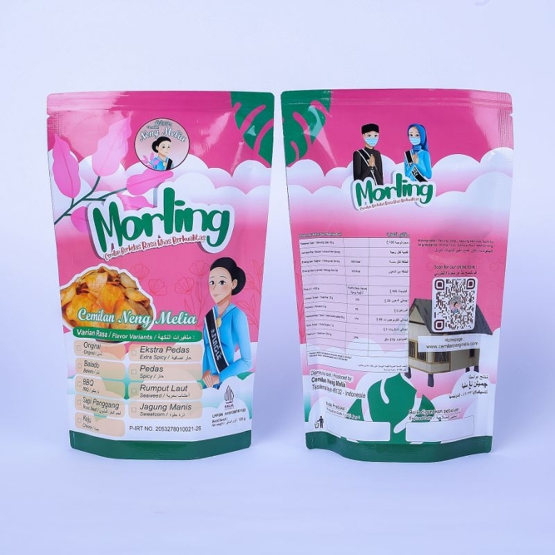 

Pouch Morling Cemilan Neng Melia || Keripik Cemilan Camilan Snack Cimol Kering Morling Molring Moring Cimoring Murah Kiloan Original, Ekstra Pedas, Original, Balado, BBQ, Keju, Jagung manis, Rumput laut, Sapi panggang