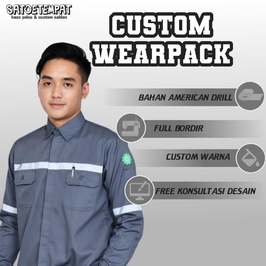 Wearpack Safety Seragam Kerja Proyek Atasan - Seragam Lapangan